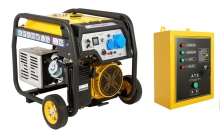 Stager FD 10000ER+380V ATS generator open-frame 8kW, monofazat, benzina, automatizare trifazata