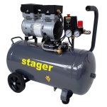 Stager HM0.75JW/50 compresor aer, 50L, 8bar, 165L/min, monofazat, angrenare directa, silentios