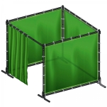 Cabina protectie sudura OPTICAB 240.G - GREEN T9 (4 ecrane 2.4x1.8m)