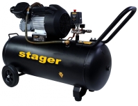 Stager HM3100V-10 compresor aer, 100L, 10bar, 356L/min, monofazat, angrenare directa