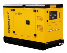 Generator insonorizat Stager YDY12S3, silent 1500rpm, diesel, trifazat