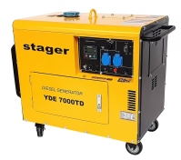 Generator insonorizat Stager YDE7000TD, diesel, monofazat