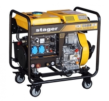 Stager YDE6500EW Generator sudare 4kVA, curent sudare 160A, 3000rpm, diesel monofazat, pornire elect