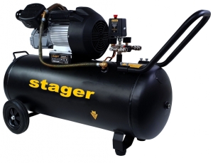 Stager HM3100V-10 compresor aer, 100L, 10bar, 356L/min, monofazat, angrenare directa#1