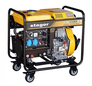 Stager YDE6500EW Generator sudare 4kVA, curent sudare 160A, 3000rpm, diesel monofazat, pornire elect#1