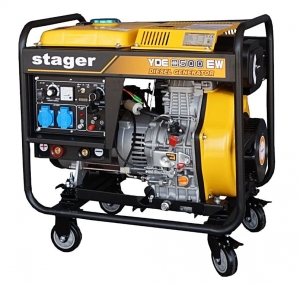 Stager YDE8500EW Generator sudare 3kVA, curent sudare 200A, 3000rpm, diesel monofazat, pornire elect#1