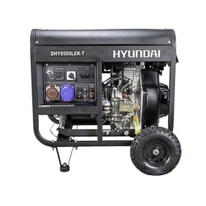 Generator de curent trifazat cu motor diesel HYUNDAI DHY8500LEK-T 7.0Kva MAX#1