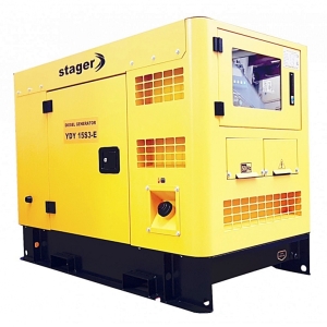 Generator insonorizat Stager YDY15S3 - E , silent 1500rpm, diesel, trifazat#1